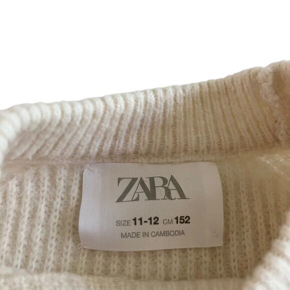 Zara Boys Cream Crewneck Sweater Size 11-12 - Picture 2 of 4